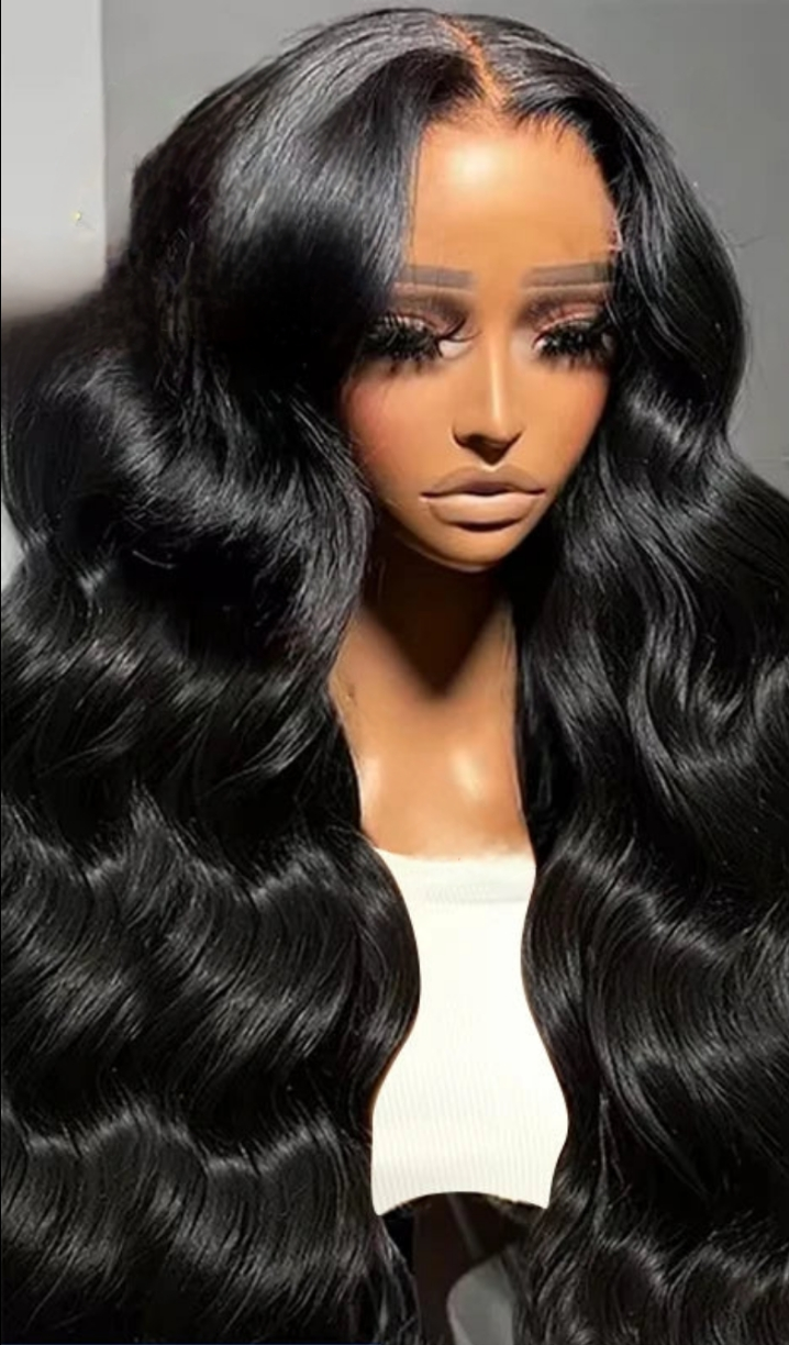 Body Wave Lace Front Wig – 100% Human Hair, Natural Black, Pre-Plucked 13x4 HD Lace Wig with Baby Hair