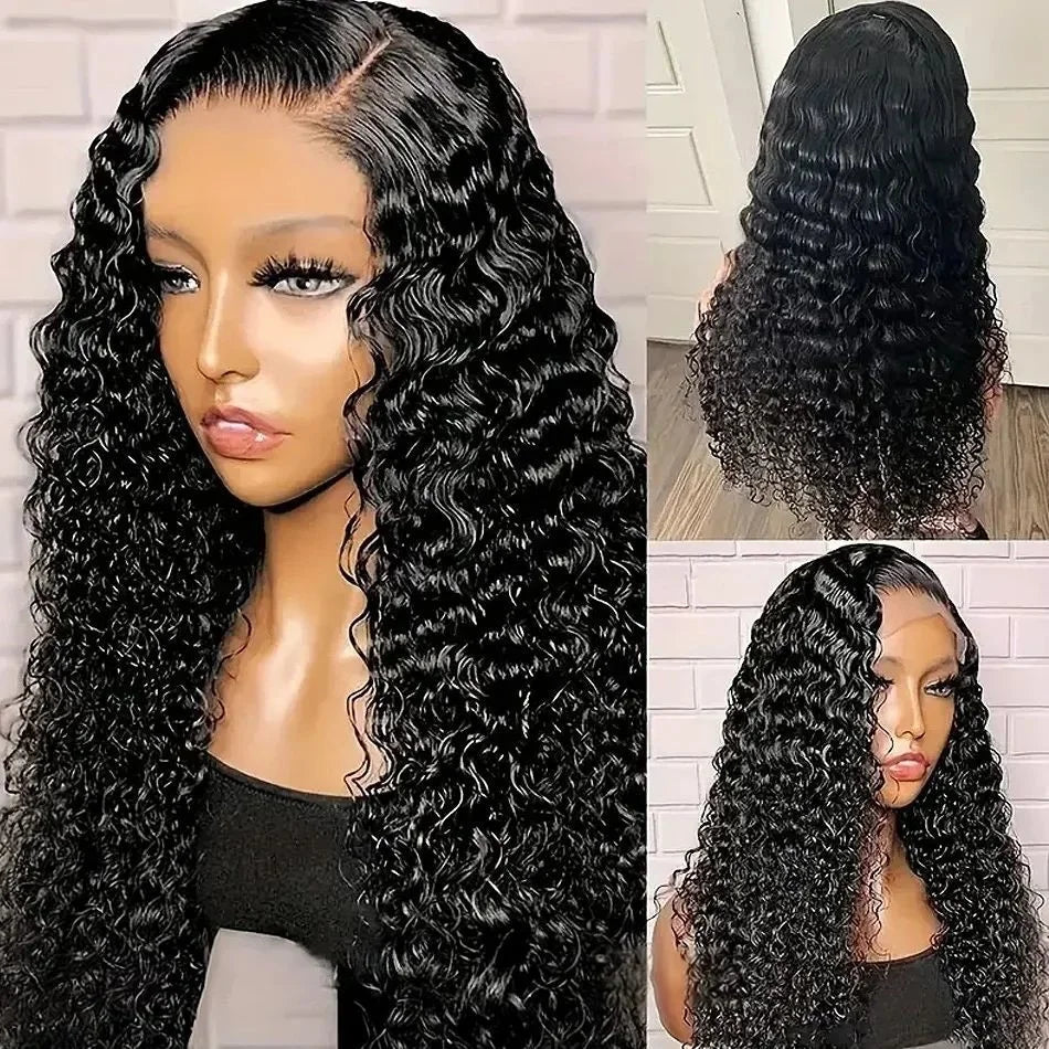 Deep Wave Lace Front Wig 13x6 Hd Lace Frontal Wig 4x4 13x4 Curly Human Hair Wigs For Women 360 Pre Plucked Lace Wig 250 Density