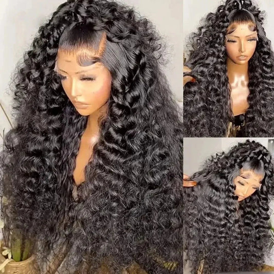 Deep Wave Lace Front Wig 13x6 Hd Lace Frontal Wig 4x4 13x4 Curly Human Hair Wigs For Women 360 Pre Plucked Lace Wig 250 Density