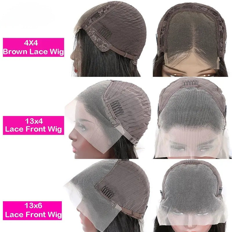 Blonde Highlight Lace Front Wig – Straight Brazilian Human Hair, 13x4 HD Lace, Glueless, 180% Density