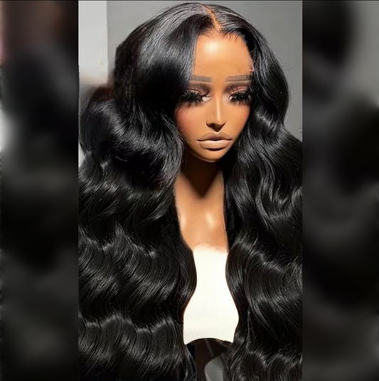 Body Wave Lace Front Wig – 100% Human Hair, Natural Black, Pre-Plucked 13x4 HD Lace Wig with Baby Hair